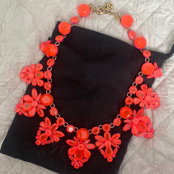 J. Crew Jewelry - Hot Pink or Hot Orange JCrew Lucite Collar Necklace